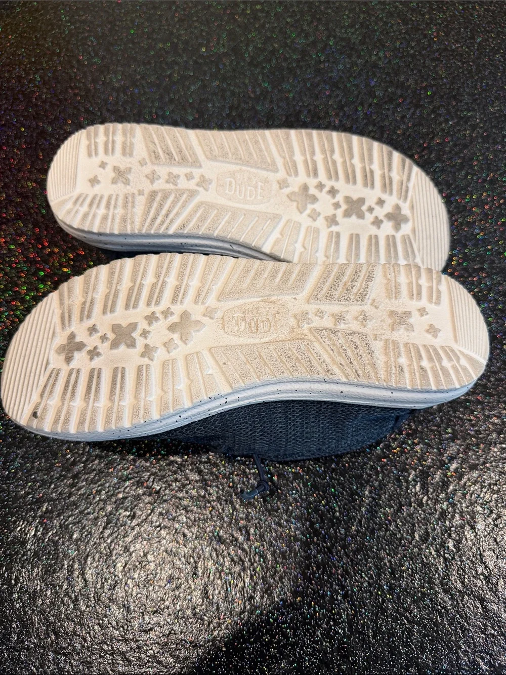 Hey Dude Knit Slip-On Sneakers in Dark Blue, Size 4 Boys